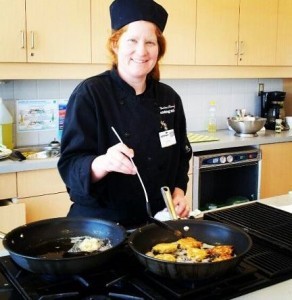 Elaine at work in the PC Cooking School Elaine at work in the PC Cooking School
