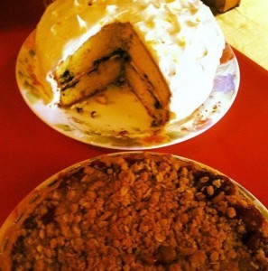 Lemon Chocolate Chip Cake and Blueberry Crumble Lemon Chocolate Chip Cake and Blueberry Crumble