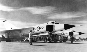 The CF-105 Arrow, also known as the Avro Arrow, was a Canadian-made jet scrapped in the 1950s (photo: National Archives of Canada) The CF-105 Arrow, also known as the Avro Arrow, was a Canadian-made jet scrapped in the 1950s (photo: National Archives of Canada)