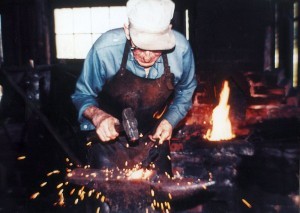 The blacksmith working away in the shop at Lang Pioneer Village (photo: Lang Pioneer Village) The blacksmith working away in the shop at Lang Pioneer Village (photo: Lang Pioneer Village)