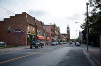 Looking east on Charlotte St. toward the heart of downtown from the Louis St. parking lot (photo by Pat Trudeau) Looking east on Charlotte St. toward the heart of downtown from the Louis St. parking lot (photo by Pat Trudeau)