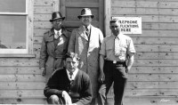 The Long Lac Telephone Company was established in Geraldton in 1937 with 100 customers. Officials included president Harry Coon (top left) and secretary-treasurer Ed Downs (top middle). (Photo: A.D. Morton and Blue Bell magazine, 1938) The Long Lac Telephone Company was established in Geraldton in 1937 with 100 customers. Officials included president Harry Coon (top left) and secretary-treasurer Ed Downs (top middle). (Photo: A.D. Morton and Blue Bell magazine, 1938)