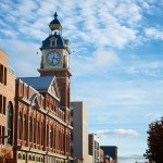 The George St. side of the block, with its heritage storefronts and the renovated Market Hall, stands in stark contrast to the rest of Peterborough Square (photo: Pat Trudeau) The George St. side of the block, with its heritage storefronts and the renovated Market Hall, stands in stark contrast to the rest of Peterborough Square (photo: Pat Trudeau)