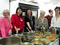 Many volunteers make the Peterborough One World Dinner a great success (photo: Maryam Monsef) Many volunteers make the Peterborough One World Dinner a great success (photo: Maryam Monsef)