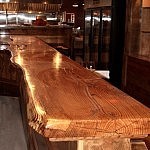 The main bar of the Craft Beer Café is made of solid oak from Woodview Farm & Forest, just outside of Lindsay (photo: Jeannine Taylor) The main bar of the Craft Beer Café is made of solid oak from Woodview Farm & Forest, just outside of Lindsay (photo: Jeannine Taylor)
