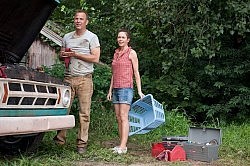 Kevin Costner and Diane Lane are inspired choices to play the all-American cornfield Kansas family who adopt the alien babe as their own Kevin Costner and Diane Lane are inspired choices to play the all-American cornfield Kansas family who adopt the alien babe as their own