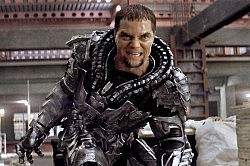 Michael Shannon capably handles villain duties but looks rather uncomfortable in a muscular armoured fetish suit Michael Shannon capably handles villain duties but looks rather uncomfortable in a muscular armoured fetish suit