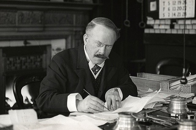The real Dr. Thomas Barnardo at his desk in London, England (photo: The Ragged School Museum)
