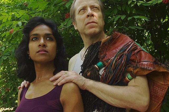 Miriam Fernandes and Richard Alan Campbell star in the Driftwood Theatre production of Shakespeare's "The Tempest' (photo: Johnny Cann)