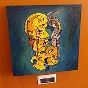 Another unique portraiture, the style feels familiar and yet remains an expression all its own (photo: Michael Fazackerley)