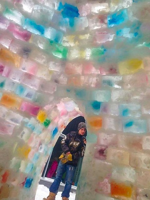 The view from inside the igloo