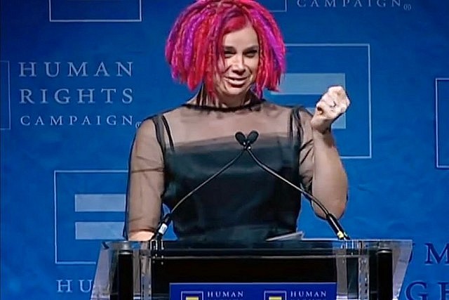 Lana Wachowski (born Laurence) began transitioning from male to female in the early 2000s. She received the Human Rights Campaign's Visibility Award in 2012.