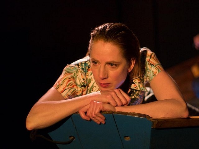 Kate Story delivers a mesmerizing performance in this play by the late Peterborough playwright Bernie Martin (photo courtesy of Andy Carroll)