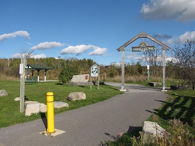 The Lakefield Rail Trail, built on the Midland Railway bed, runs from Trent University to Lakefield (photo: Steve Manders)