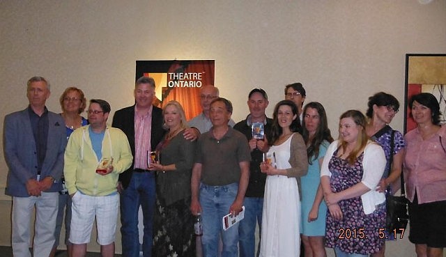 The cast and crew of "Born Yesterday" with their Theatre Ontario awards (photo courtesy of Peterborough Theatre Guild)
