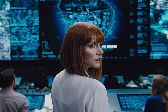 Bryce Dallas Howard as Claire, the immaculately poised overseer of the dinosaur park