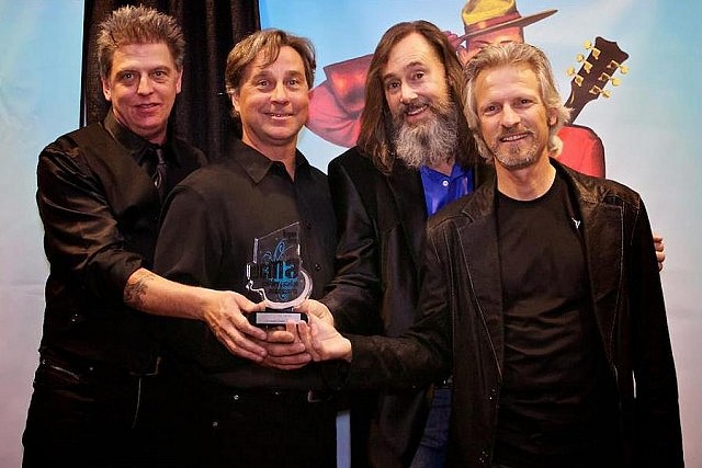 The Northern Pikes (Bryan Potvin, Merl Bryck, Jay Semko, Don Schmid) were inducted into the Western Canadian Music Hall Of Fame in 2012 (photo: Leftboot Productions)