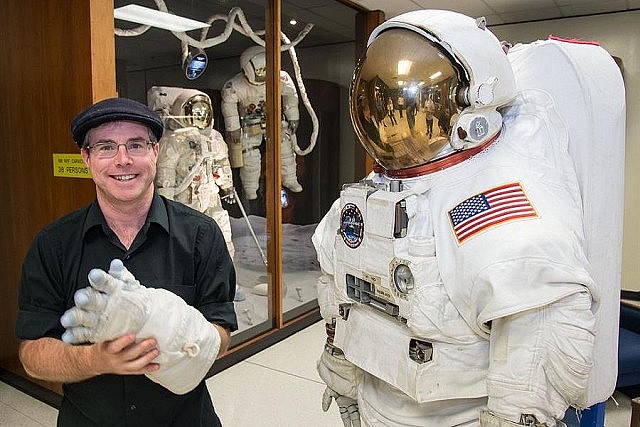 The film is based on the novel by Andy Weir, pictured here at NASA, who pleased science nerds everywhere with the book's detailed mathematical calculations and scientific accuracy (photo courtesy of Andy Weir)