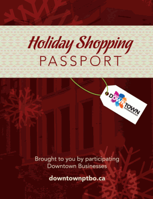 Pick up a Holiday Shopping Passport at a participating business in Downtown Peterborough between November 16 and January 5 for your chance to win up to $2,500 in gift certificates at downtown businesses