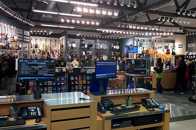 The new store carries a huge selection of musical instruments and accessories