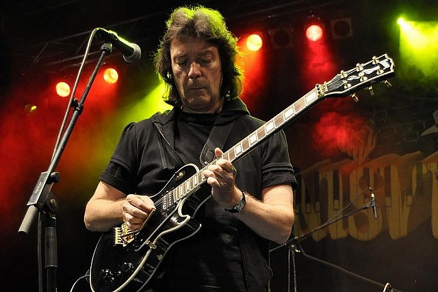 Steve Hackett, former lead guitarist of English prog rock band Genesis, performs at Lindsay's Academy Theatre on November 27