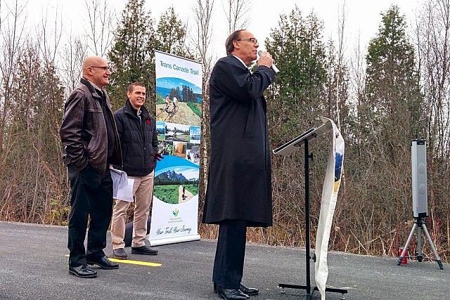 Peterborough Mayor Daryl Bennett makes his introductory remarks