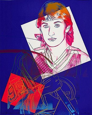This serigraph of a painting of Wayne Gretsky by Andy Warhol is featured in one of the exhibitions opening at the Art Gallery of Peterborough on November 13 (photo: Lesli Michaelis-Onusko)