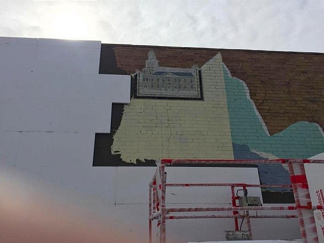 Property owners participating in the public art project will sign an agreement to allow the artwork to remain for a specified period of time, ensuring artwork is not covered as was the case last October with this Chris Magee mural (photo: Alex Bierk)