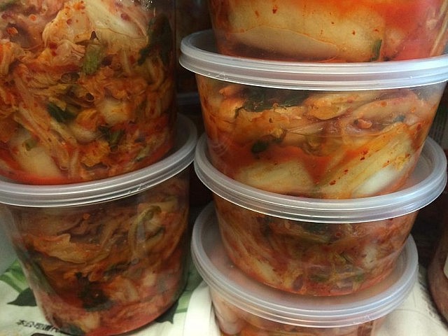 Kimchi from the fridge at Minh's Chinese Grocery. The store sells much more than just Chinese food. (Photo: Eva Fisher)