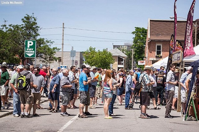 Last year's first annual Kawartha Craft Beer Festival in downtown Peterborough saw long line-ups, and this year it's moving to Millennium Park (photo: Linda McIlwain / kawarthaNOW)