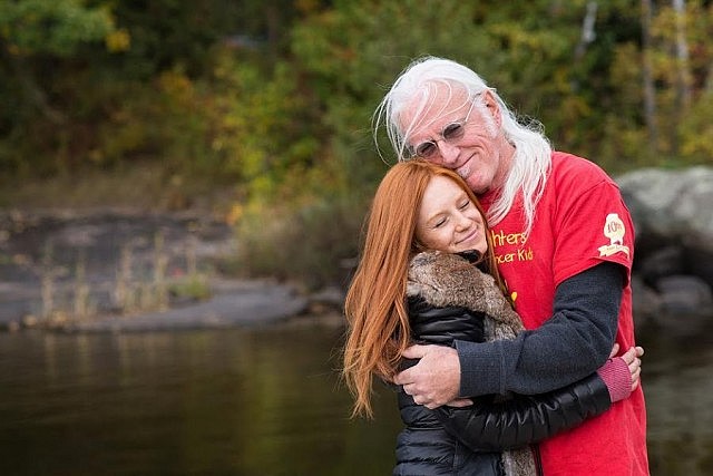 Hannah Munro with her father David at the James Fund Neuroblastoma Family Retreat (photo: Jennifer Gillespie)