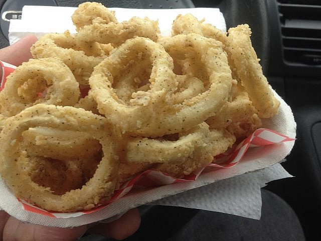 Delicious squid rings from Shelly's Meals on Wheels Mobile Takeout.